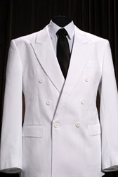 double breasted white waiter jacket